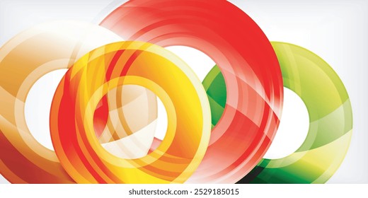 Círculos coloridos brillantes con efectos de luz. antecedentes Abstractas
