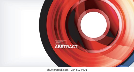 Bright colorful circles with light effects. Abstract background