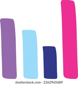 Bright and colorful column chart illustration