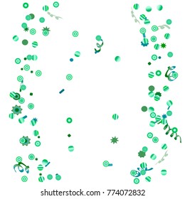 Bright colorful Confetti, bright colorful background, cute and fun decoration. Vector illustration for celebration, party, festive, holiday. Design for cards, invitations