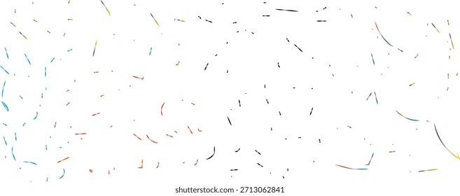 Bright Colorful Confetti Trails Create Festive Celebration Theme for Party and Event.