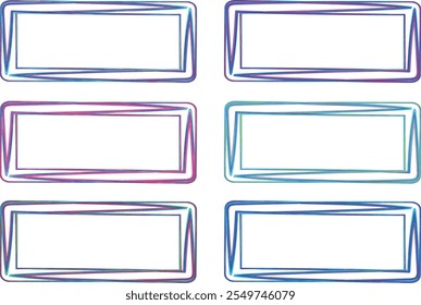 bright colorful creative abstract rectangular frames set vector