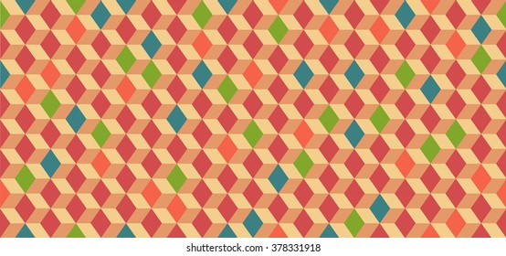 Bright colorful cubic vector background for print or web use/ Colorful cubic vector background
