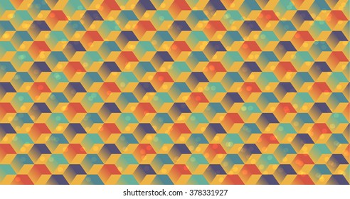 Bright colorful cubic vector background for print or web use/ Colorful cubic vector background