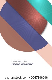 Bright colorful cut parts of a circle. Modern abstract background. Design layout for business presentations, flyers, posters and invitations. Vector illustration.