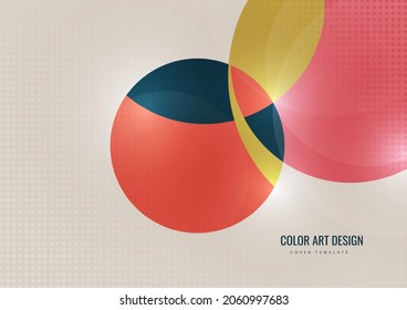 Bright colorful cut parts of a circle, decorative dots. Modern abstract background. Design layout for business presentations, flyers, posters and invitations. Vector illustration.