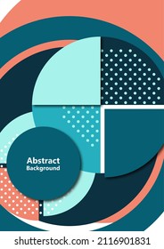 Bright colorful cut parts of a circle. Modern abstract background. Design layout for business presentations, flyers, posters and invitations. Vector illustration.