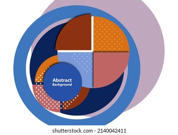 Bright colorful cut parts of a circle. Modern abstract background. Design layout for business presentations, flyers, posters and invitations. Vector illustration.