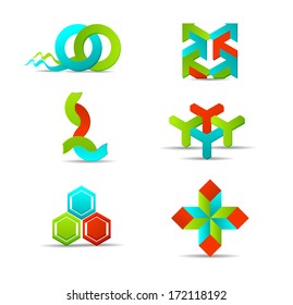 Bright Colorful Design Elements Set