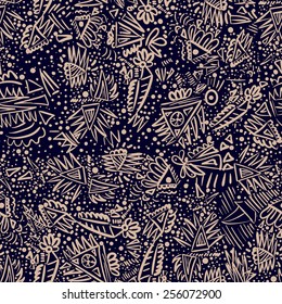 Bright colorful ethnic abstract seamless pattern