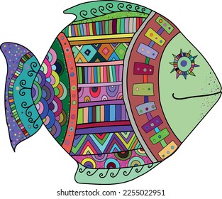 Bright colorful fish. Vector file for designs.