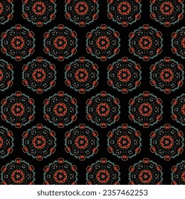 Bright colorful flowers. seamless pattern. vector drawing. Fabric pattern background.