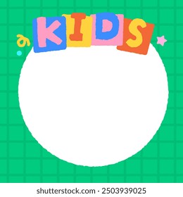 Bright colorful frame design for kids