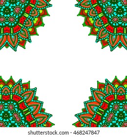 Bright colorful frame. Vector illustration.