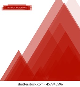 Bright colorful geometric background made of triangles. Abstract red design cards to print. Vector