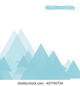 Bright colorful geometric background made of triangles. Abstract blue design cards to print. Vector