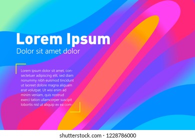 Modelo de plano de fundo geométrico Colorido Claro. Composição em formas fluidas. Modelo de cartaz de design futurista. Vetor Eps10 isolado.