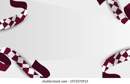 Bright, colorful geometric background, vector illustration, ribbons with geometric pattern