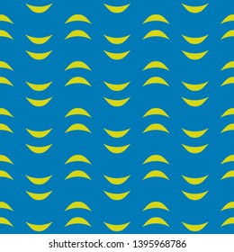Bright colorful geometric seamless pattern. Simple vector abstract texture with horizontal wavy lines, curved shapes, stripes. Lime green and blue color. Modern funky background. Summer style design