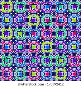 Bright Colorful Geometric Seamless Pattern. Simple Background Illustration