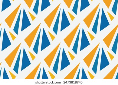 Bright colorful geometric seamless pattern. abstract background with modern minimal shape. Cute geometric line textures. Yellow, green, white color