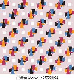 Bright colorful geometric seamless pattern