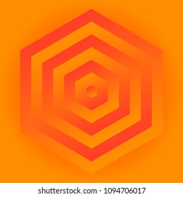 Bright and colorful geometric shape. Abstract gradient figure with color background. Vector decorative object. Creative symbol for your design.