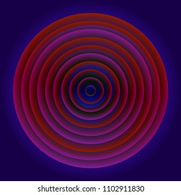Bright and colorful geometric shape. Abstract gradient figure with color background. Vector decorative object. Creative symbol for your design.