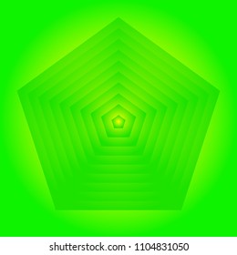 Bright and colorful geometric shape. Abstract gradient figure with color background. Vector decorative object. Creative symbol for your design.