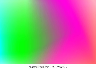 Bright and colorful gradient composition blending shades of green and pink, creating a dynamic and lively visual appeal,