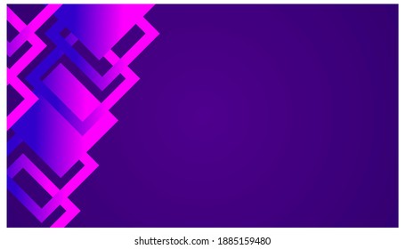 Bright colorful gradient geometric square shape on dark purple background. Vector eps10