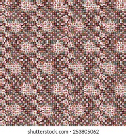  bright colorful graphic seamless pattern, background from multi-colored squares