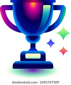 bright colorful icon cup trophy winner