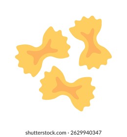 Bright and colorful illustration of bow tie pasta, perfect for culinary designs and food-related projects.