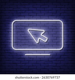 Bright colorful image of a neon TV screen or monitor