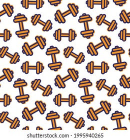 Coquilles d'ampoules lumineuses et colorées, linéaires et orange isolées sur fond blanc. Joli motif sport harmonieux. Image vectorielle illustration graphique simple à plat. Texture.
