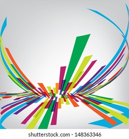 Bright Colorful  Lines Vector Background Illustration 