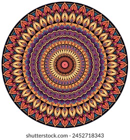 Bright and Colorful Mandala Pattern Design