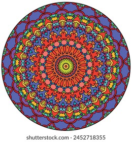 Bright and Colorful Mandala Pattern Design