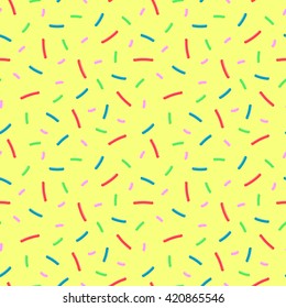 Bright colorful memphis pattern - seamless.  Fashion 80-90s. 