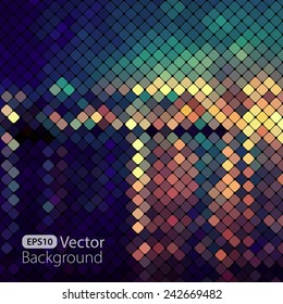 Bright colorful mosaic background. Vector illustration