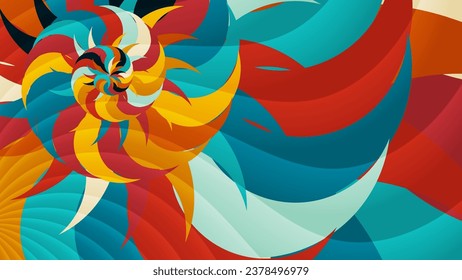 Bright colorful motley abstract wallpaper. An excellent background for designing pages on social networks, posters, presentations, outdoor advertising and your other projects. Vector.