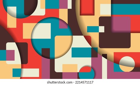 Bright colorful motley geometric background. A beautiful illustration for interior decoration, corporate designs, blogs, postcards, posters and your other projects. Vector. 