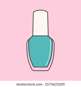 Bright and colorful nail polish illustration. Perfect for beauty, fashion, or makeup-themed designs and creative projects.