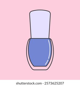 Bright and colorful nail polish illustration. Perfect for beauty, fashion, or makeup-themed designs and creative projects.