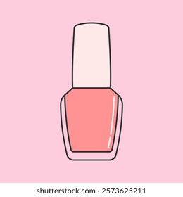 Bright and colorful nail polish illustration. Perfect for beauty, fashion, or makeup-themed designs and creative projects.