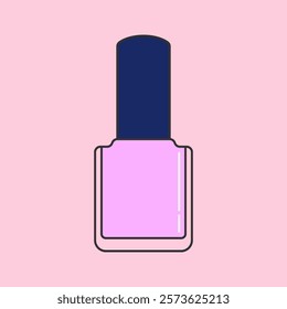 Bright and colorful nail polish illustration. Perfect for beauty, fashion, or makeup-themed designs and creative projects.