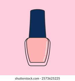 Bright and colorful nail polish illustration. Perfect for beauty, fashion, or makeup-themed designs and creative projects.