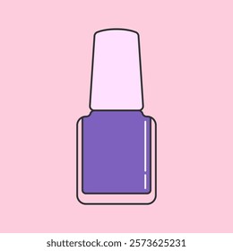 Bright and colorful nail polish illustration. Perfect for beauty, fashion, or makeup-themed designs and creative projects.