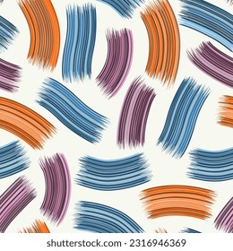 Bright colorful painting seamless pattern.
 Vector illustration for print, fabric, cover, packaging, interior decor, blog decoration and other your projects.